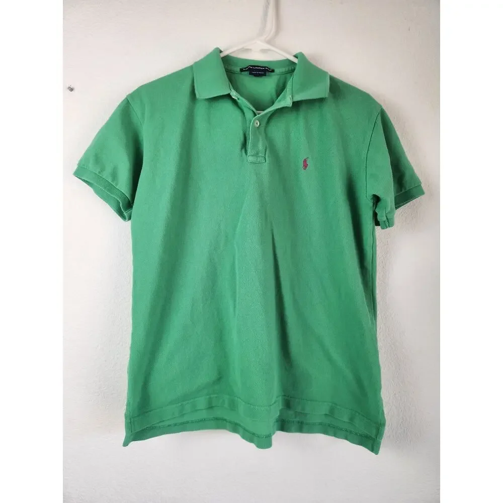 Ralph Lauren Golf Polo Shirt Short Sleeve Green Size Medium Men